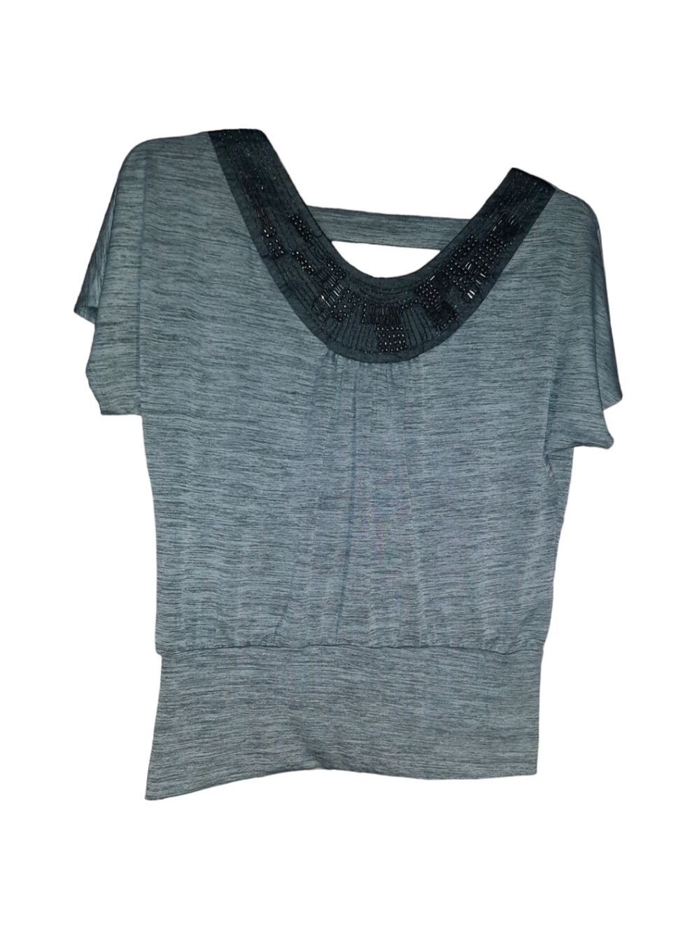 BCX Gray Blouse Medium